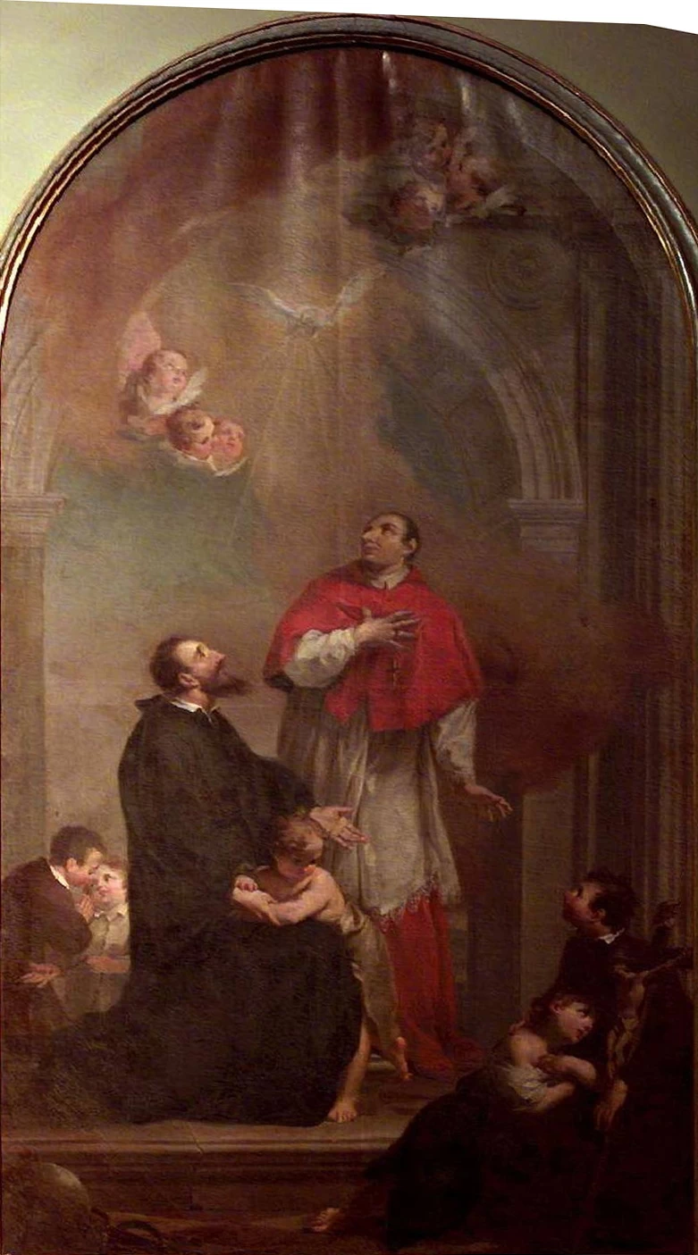  108-Sante Cattaneo-San Carlo e San Girolamo in adorazione dello Spirito Santo - Osio di Sopra, Bergamo 